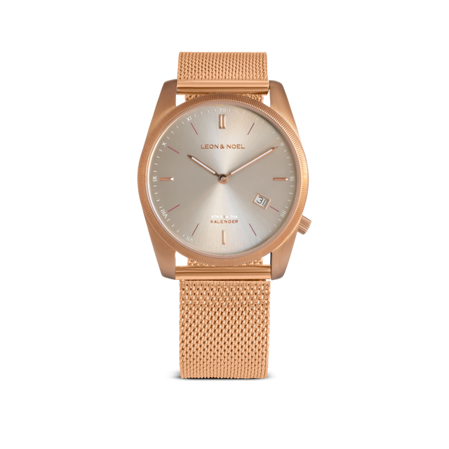 Rose-gold Mesh Watch Band