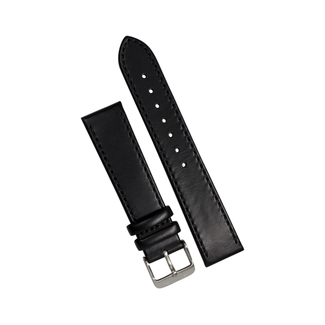 Black Leather Watchband - Leon & Noel® Watches |  Tell With Time