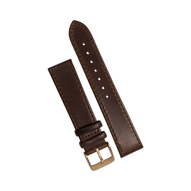 Darkbrown Leather Watchband - Leon & Noel® Watches |  Tell With Time